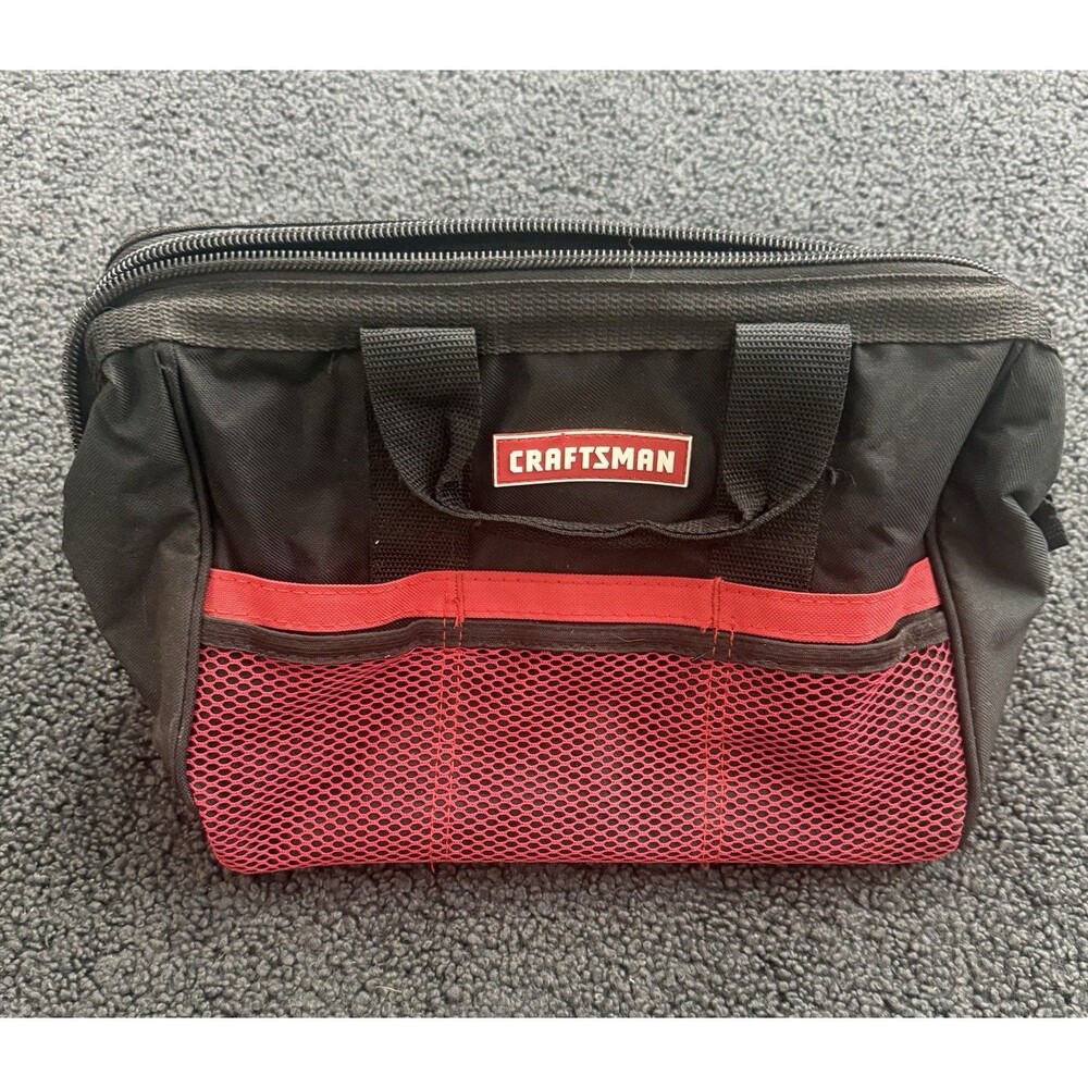 Craftsman Six-Pocket Large Mouth Tool Bag 37535 13 In X 9 in x 8 in Zippered